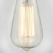 Edison Glass Cone 1 Light 12 inch Black Antique Brass Mini Pendant Ceiling Light